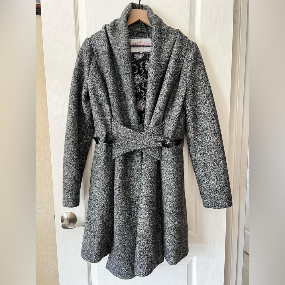 Pink Martini ModCloth Wool Blend Gray Women's Formal Winter Dress Coat Small